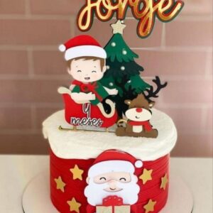 Arquivo de Corte Topo de Bolo Natal Papai Noel #16727