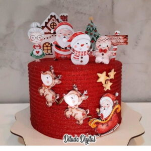Arquivo De Corte Topo De Bolo Natal Studio
