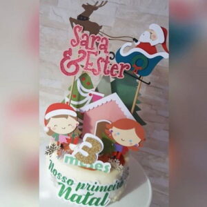 Arquivo de corte Topo de Bolo Natal STUDIO