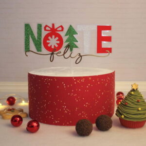 Arquivo de Corte Topo de Bolo Noite Feliz Natal Studio
