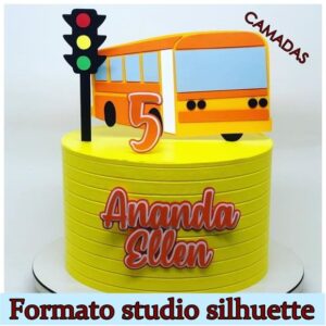 ARQUIVO DE CORTE TOPO DE BOLO ÔNIBUS CAMADAS COD: 923