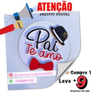 Arquivo de Corte Topo de Bolo - Pai Te Amo 2 (86c8)