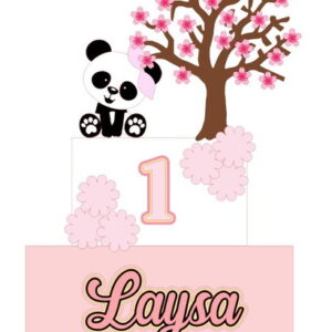 ARQUIVO DE CORTE TOPO DE BOLO PANDA ROSA