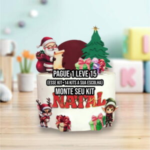Arquivo de Corte Topo de Bolo Papai Noel 16