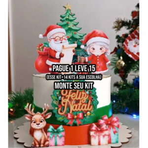 Arquivo de Corte Topo de Bolo Papai Noel 17