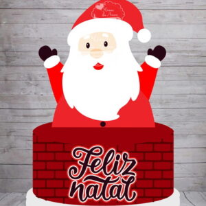Arquivo de corte Topo de bolo Papai Noel em camadas