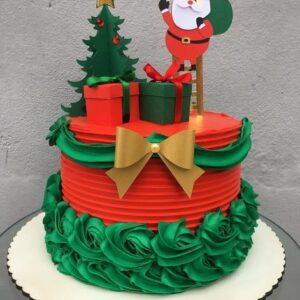 Arquivo de Corte Topo de Bolo Papai Noel Escada