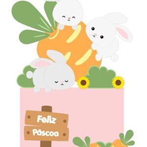 ARQUIVO DE CORTE TOPO DE BOLO Pascoa coelhinhos