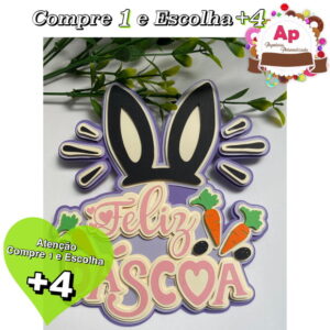 Arquivo de corte Topo de bolo Páscoa - Studio 012