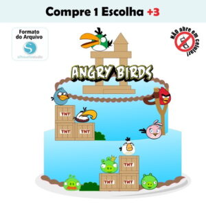 Arquivo de Corte Topo de Bolo Passaros - Game