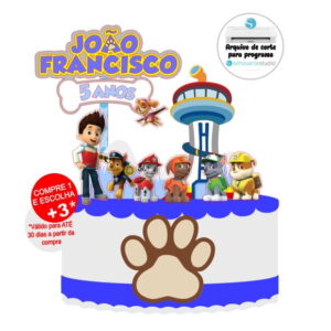 Arquivo de Corte Topo de Bolo Patrulha Canina