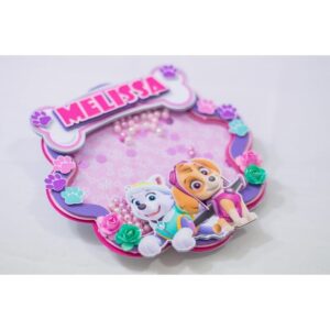 Arquivo de corte Topo de bolo Patrulha Canina Rosa COD:.016