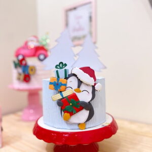 Arquivo de Corte Topo de Bolo Pinguim de Natal +brinde