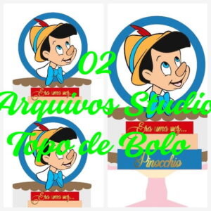 Arquivo de Corte Topo de Bolo - Pinocchio