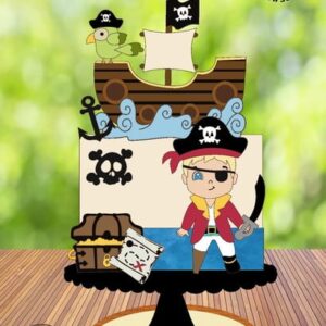 Arquivo de Corte Topo de Bolo Pirata Cute