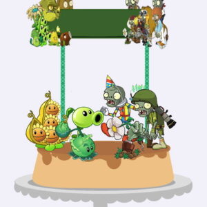 Arquivo de Corte Topo de Bolo Plants vs Zombie Studio/PDF