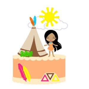 Arquivo de Corte Topo de Bolo Pocahontas