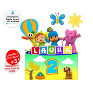 Arquivo de Corte Topo de Bolo Pocoyo - Impresso
