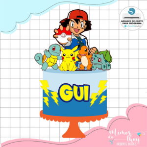 Arquivo de Corte: Topo de Bolo Pokémom 005