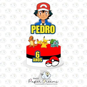 Arquivo de corte topo de bolo - Pokémon