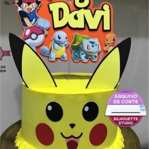 Arquivo de corte topo de bolo Pokemon