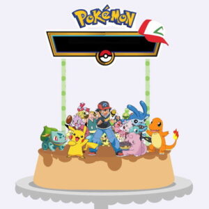 Arquivo de Corte Topo de Bolo Pokemon Studio/PDF
