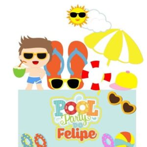 ARQUIVO DE CORTE TOPO DE BOLO pool party