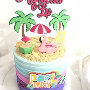 Arquivo de Corte Topo de Bolo Pool Party