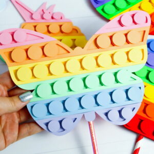 Arquivo de Corte Topo de Bolo Pop It Borboleta