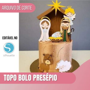 Arquivo de Corte Topo de Bolo Presépio Camadas