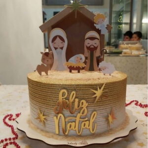 Arquivo de Corte -topo de Bolo Presépio de Natal
