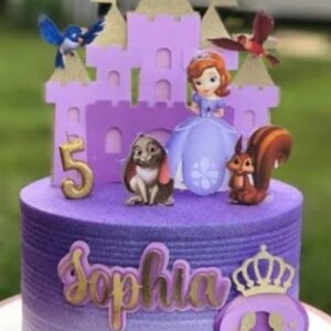Arquivo de Corte Topo de Bolo Princesa Sofia Castelo Carruag