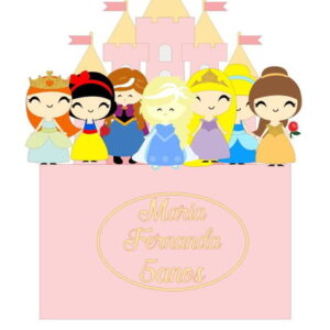 ARQUIVO DE CORTE TOPO DE BOLO PRINCESAS
