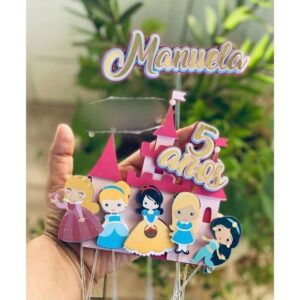 Arquivo de Corte Topo de Bolo Princesas Disney #14118