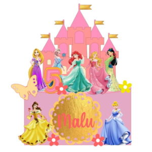 Arquivo de Corte Topo de Bolo Princesas Disney
