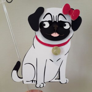 Arquivo de Corte Topo de Bolo Pug Cachorrinho