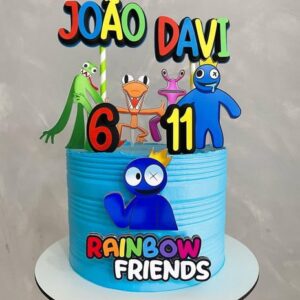 Arquivo de Corte: Topo de Bolo Rainbow Friends 002