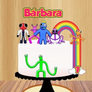 Arquivo de Corte Topo de Bolo Rainbow Friends