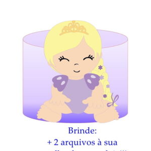 Arquivo de Corte Topo de Bolo Rapunzel- Baby