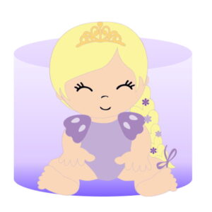 Arquivo de Corte: Topo de Bolo Rapunzel Cute 003