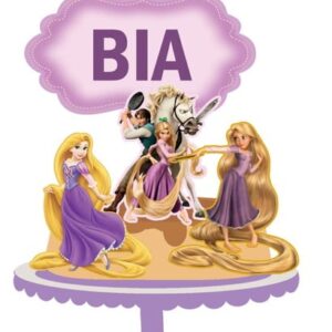 Arquivo de Corte Topo de Bolo Rapunzel Enrolados 02