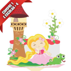 Arquivo de Corte Topo de Bolo Rapunzel