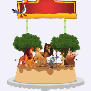 Arquivo de corte Topo de Bolo Rei Leão - STUDIO e PDF