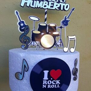 Kit 3 Arquivos Topo Rock in Roll (Leia a 2° foto)