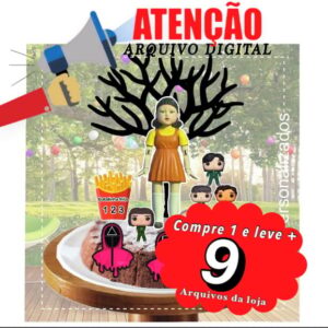 Arquivo de Corte Topo de Bolo - Round 6
