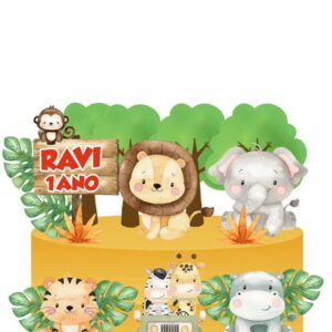 Arquivo de Corte Topo de Bolo Safari Cute