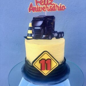 Arquivo De Corte Topo De Bolo Scania E Cone Transito 3d