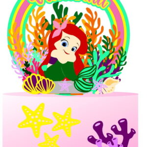 Arquivo de Corte Topo de Bolo Sereia 06