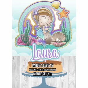 Arquivo de Corte Topo de Bolo Sereia 5