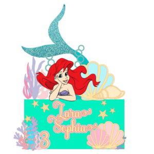 Arquivo de Corte Topo de Bolo Sereia Ariel